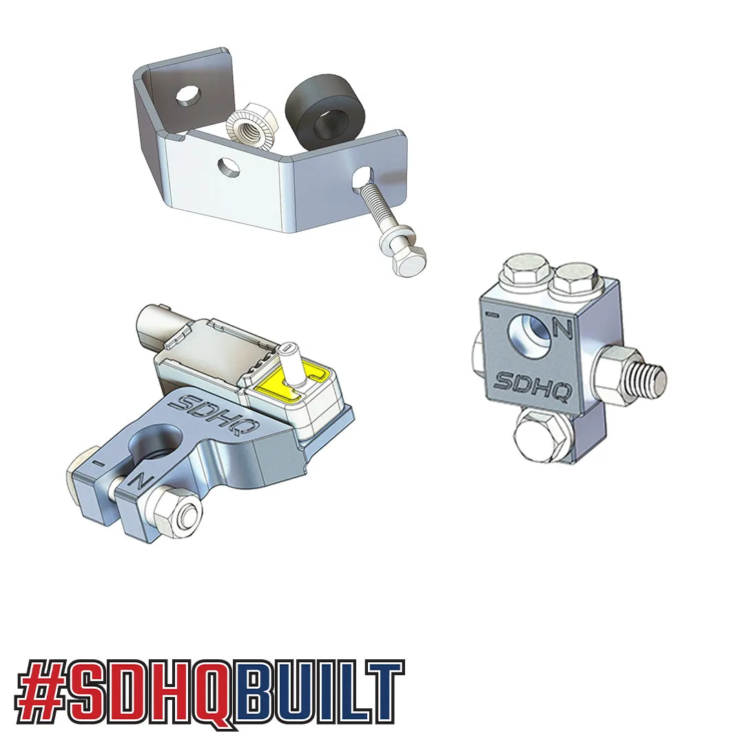 '19-23 SDHQ Built Ford Ranger Billet Battery Terminal and Distribution Kit