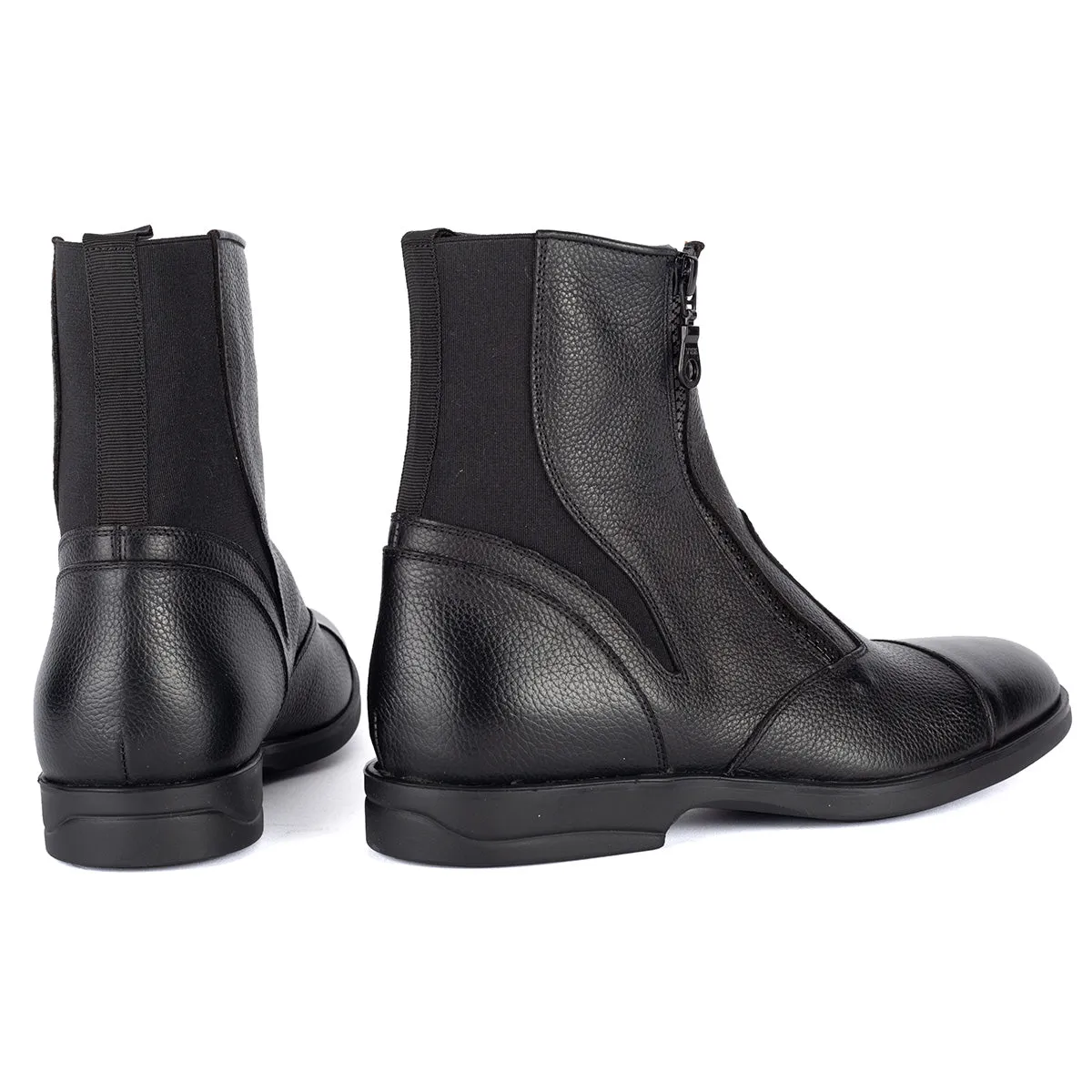 33090 Pegaso Black<br>Short boots in black calf leather