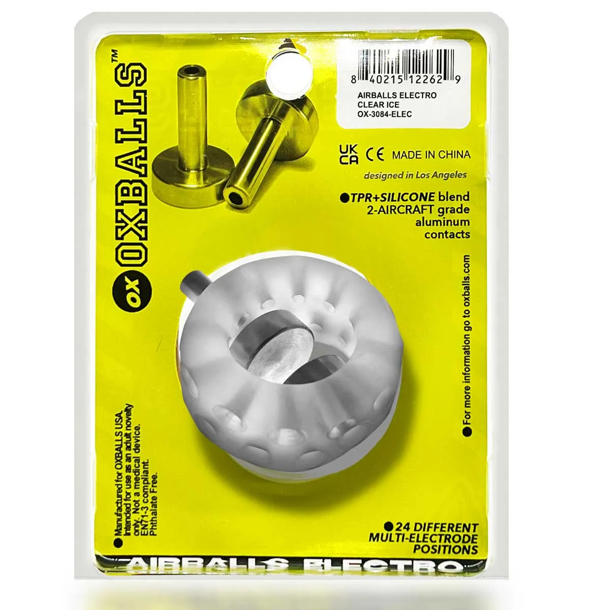 Airballs Electro Air-Lite Ballstretcher With Two   4mm Electro Contact - Clear Ice