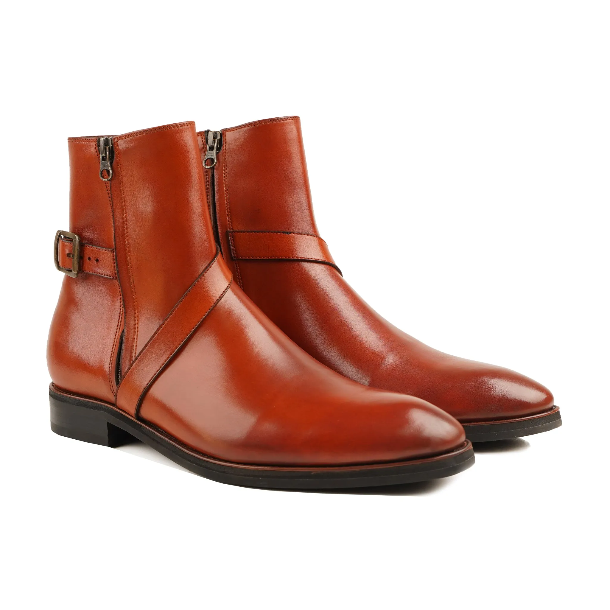 Akina - Men's Brown Calf Leather Jodhpur Boot