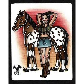 Appaloosa Horse Pinup Original Painting