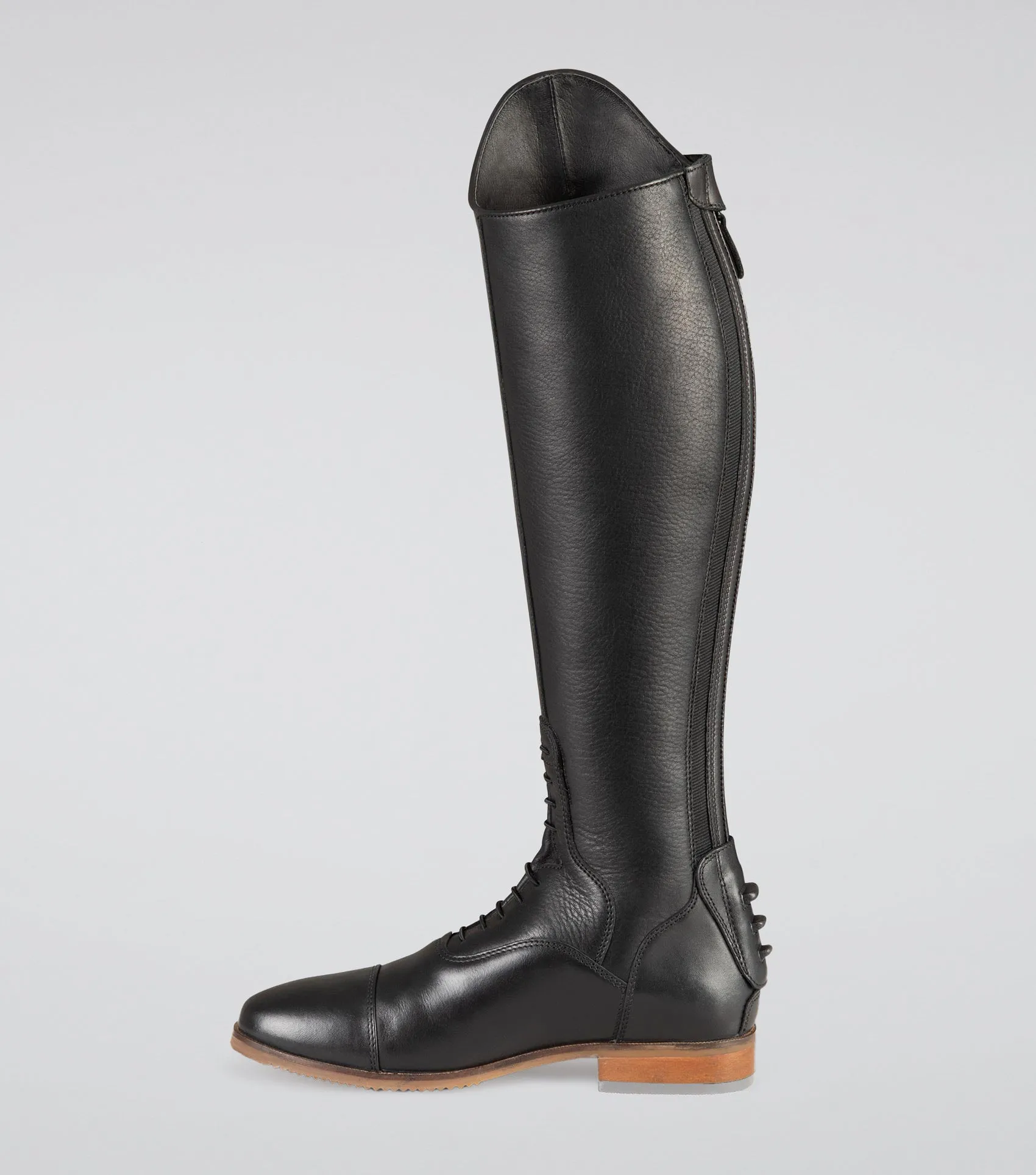 Bilancio Ladies Leather Field Tall Riding Boot Black