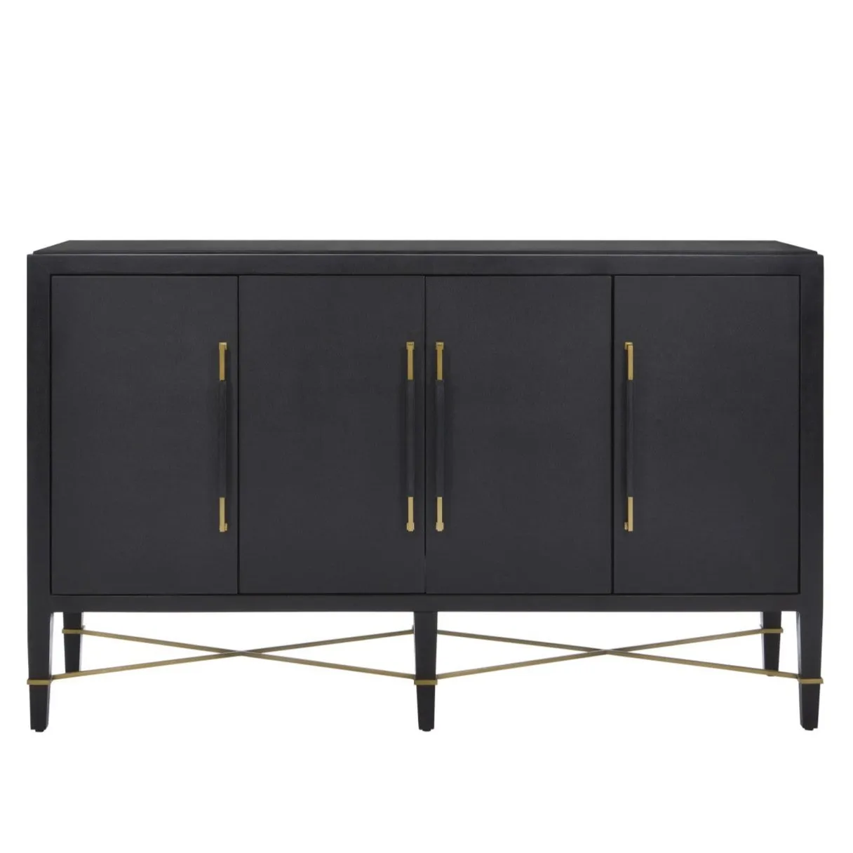 Black Lacquered 4-Door Sideboard