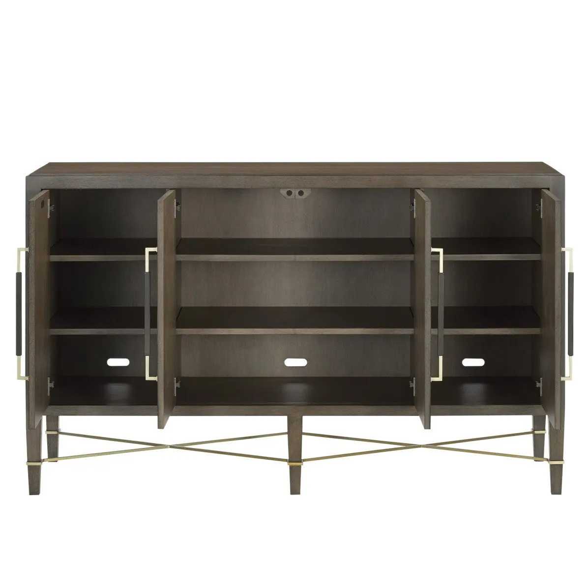 Black Lacquered 4-Door Sideboard