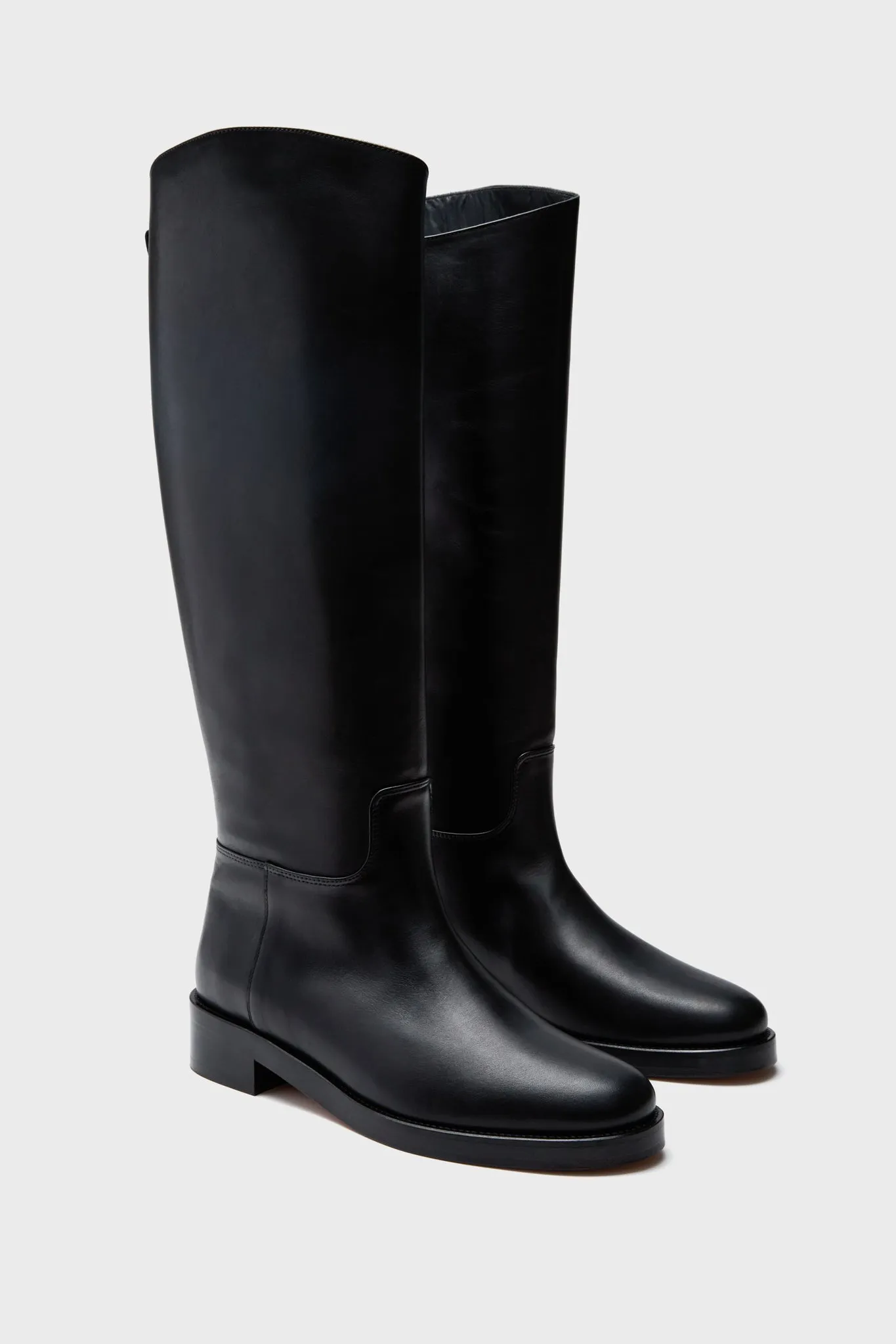 Black Leather Atelier Equestrian Boot