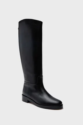 Black Leather Atelier Equestrian Boot