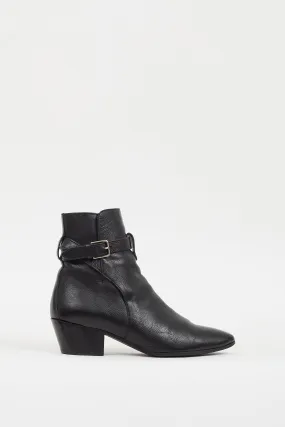 Black Leather Wyatt Jodhpur Boot