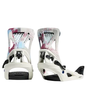 Burton X Mine77 Women's Step On® Escapade Snowboard Bindings - Stour White / Spray Paint - 2024