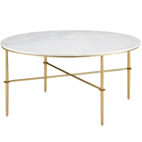 Chantale White Marble Cocktail Table