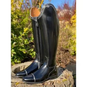 Custom Bellini Dressage Boot - Brushed Black with Greta Rondine Top