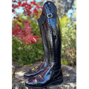 Custom DeNiro Bellini Dressage Boot - Blue Lucidi witth Big Strap