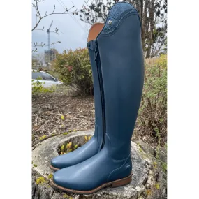 Custom DeNiro Bellini Dressage Boot - Blue Oceano with Roseto Blue Uptop & Swarovski