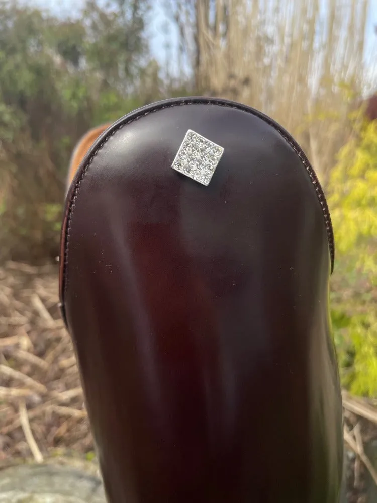 Custom DeNiro Bellini Dressage Boot -  Brushed Brown with Swarovski Emblem