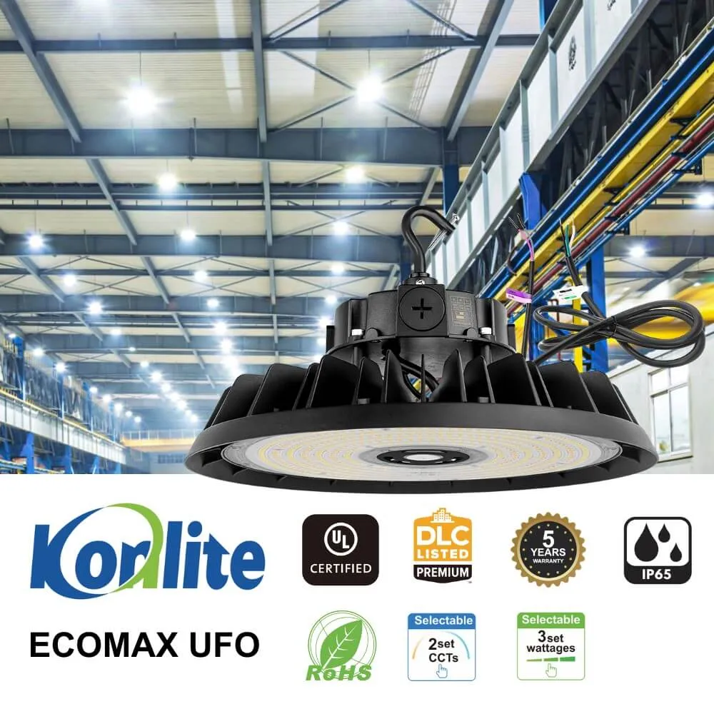 EcoMAX LED High Bay Light - 320W/240W/200W - 120-277V - 49,900 Lumens - 5000K/4000K - 1000W Equal