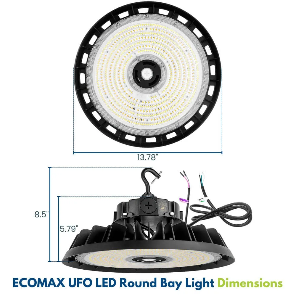 EcoMAX LED High Bay Light - 320W/240W/200W - 120-277V - 49,900 Lumens - 5000K/4000K - 1000W Equal