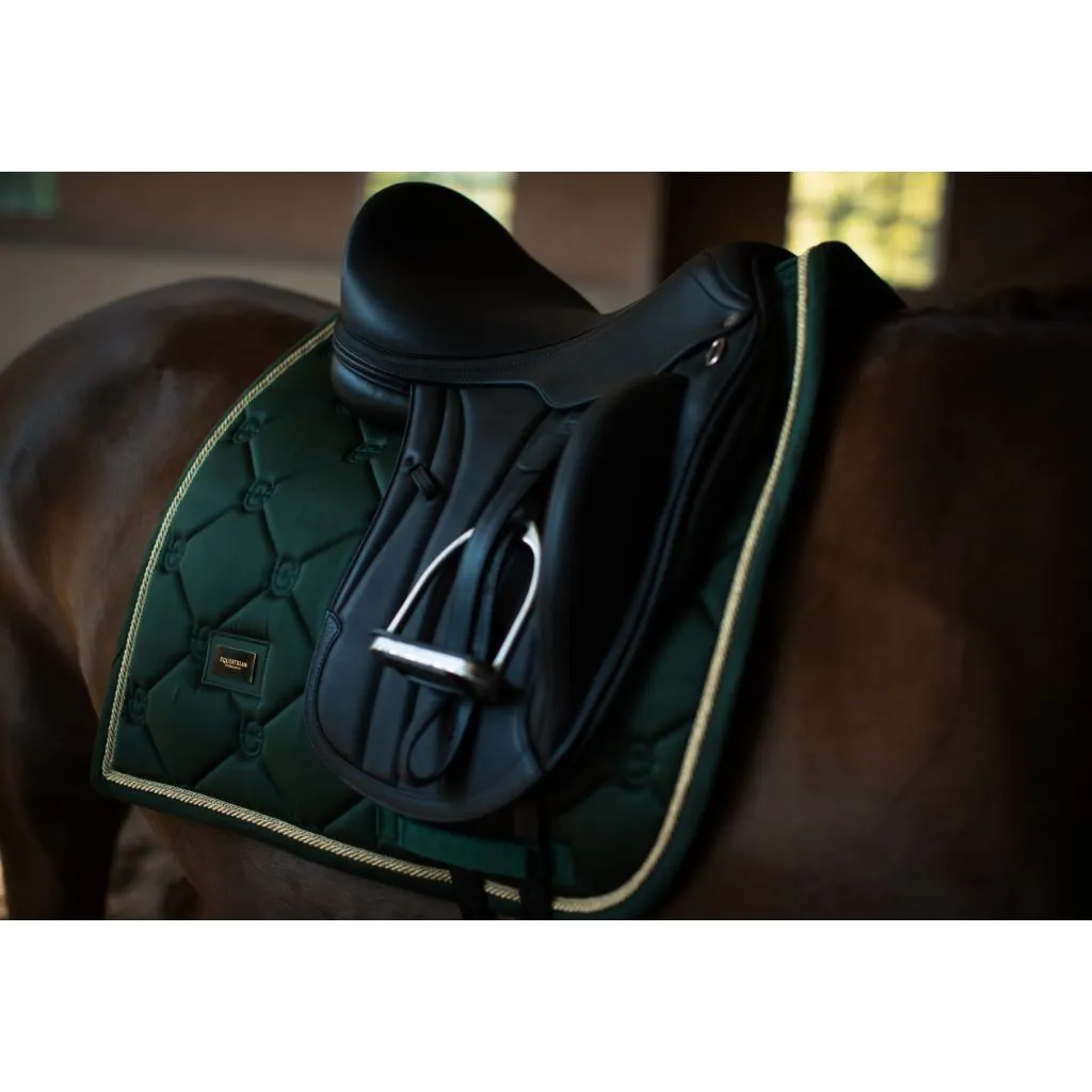 Equestrian Stockholm Dressage Saddle Pad Forest Green FULL