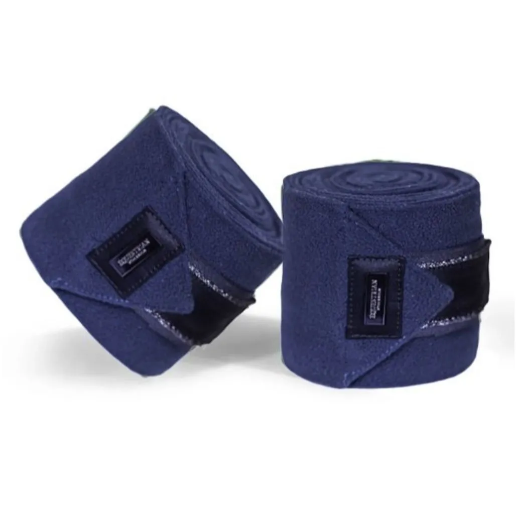 Equestrian Stockholm Fleece Bandages Set of 4 Blue Meadow