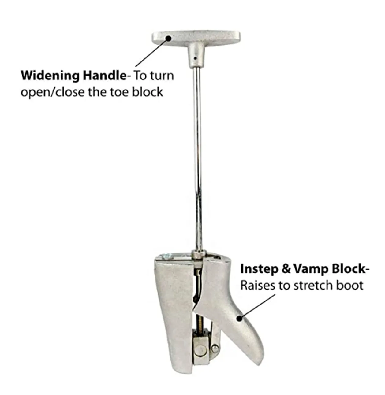 FootFitter Cast Aluminum Boot Instep Stretcher and Vamp Raiser