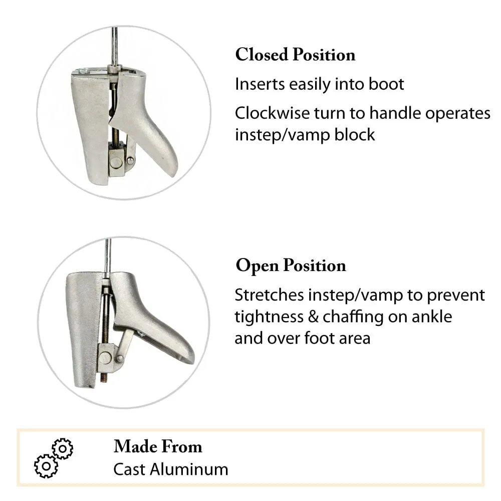 FootFitter Cast Aluminum Boot Instep Stretcher and Vamp Raiser