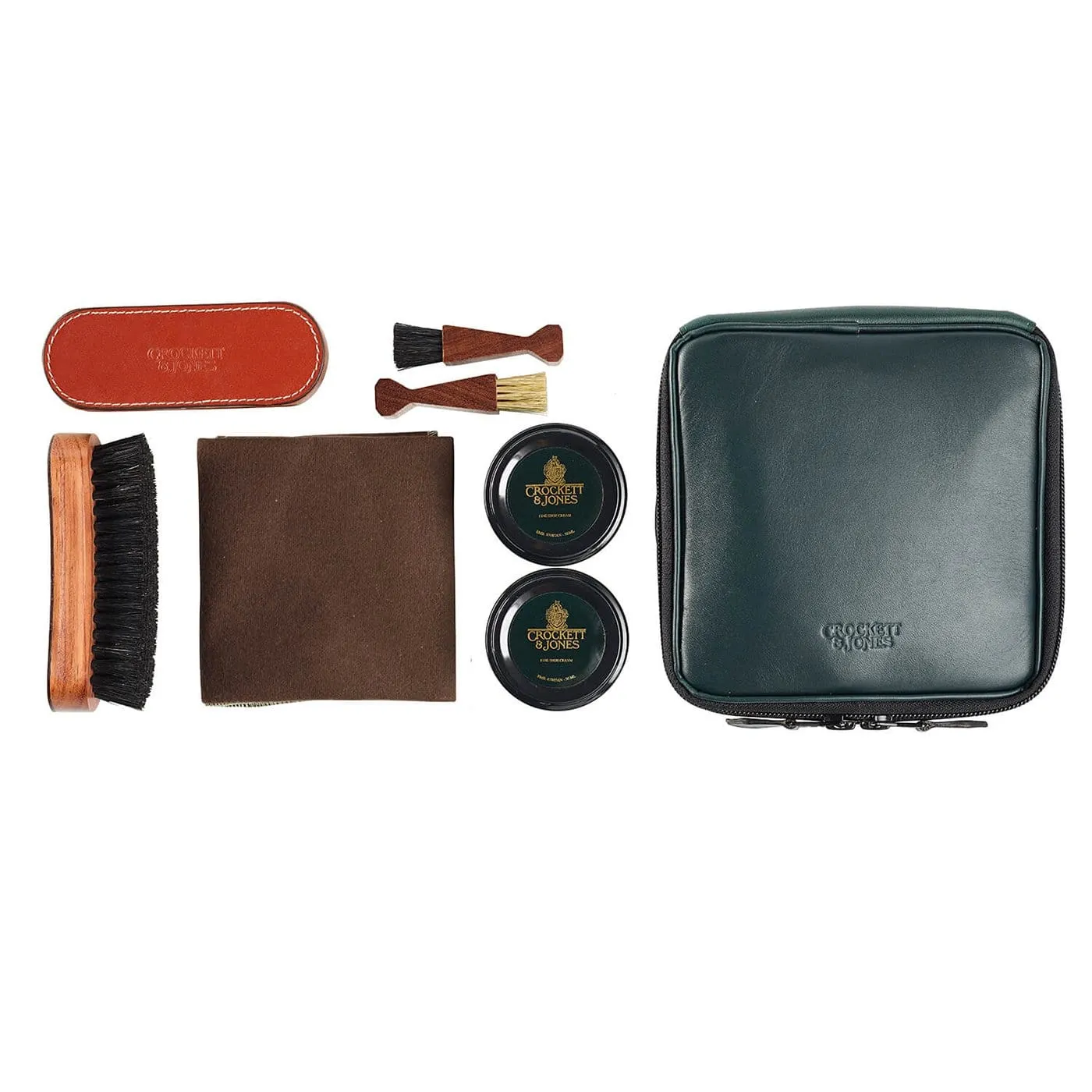 Green Leather Shoe Care Kit