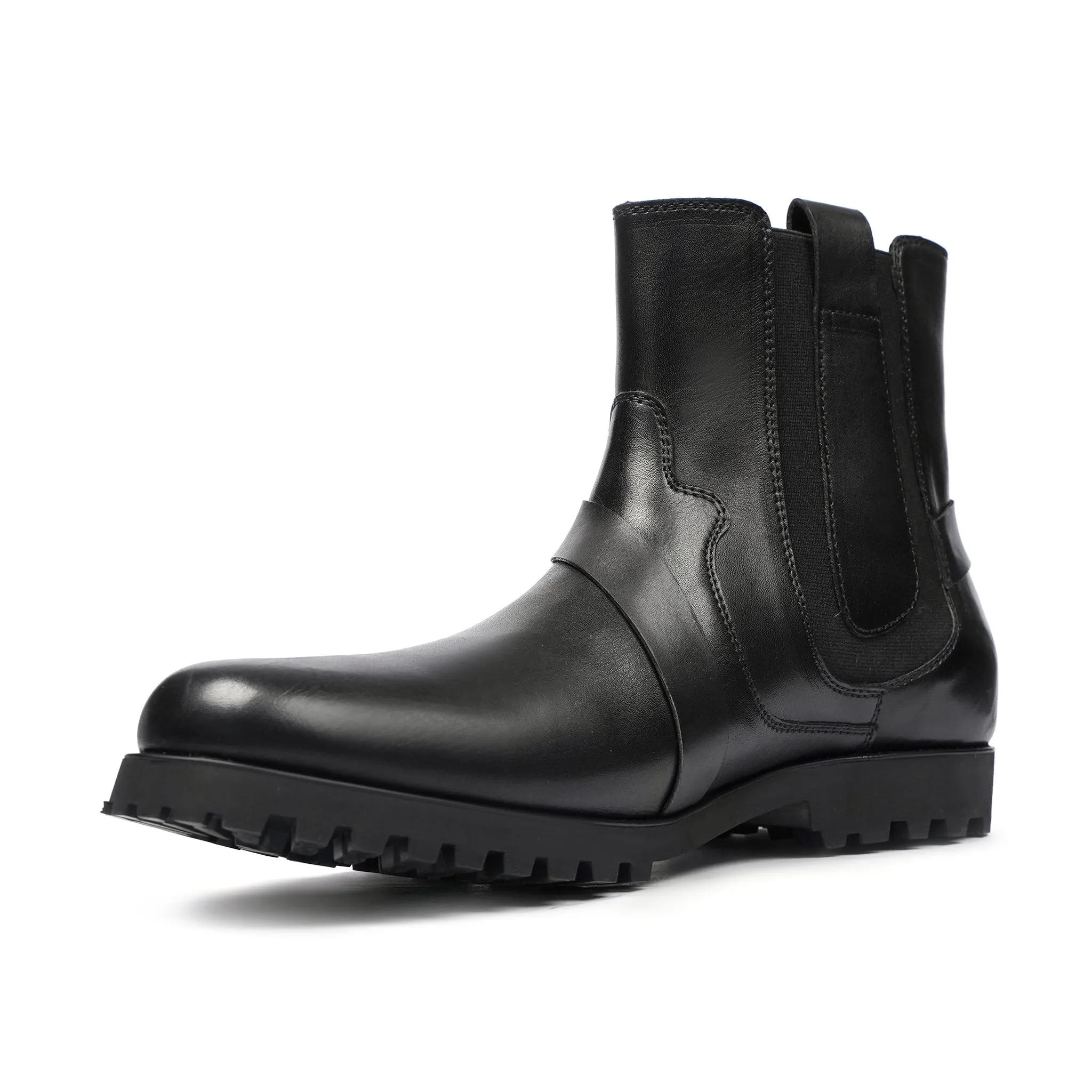 Haranu - Men's Black Calf Leather Jodhpur Boot