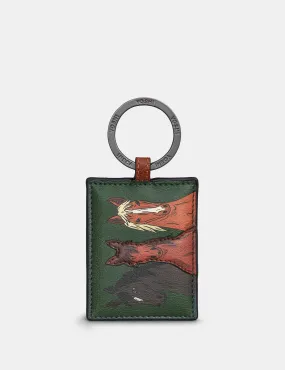 Herd of Horses Leather Keyring