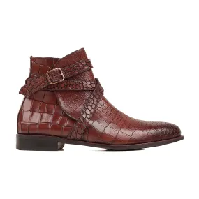 Kongsvinger - Men's Burnished Oxblood Calf Leather Jodhpur Boot