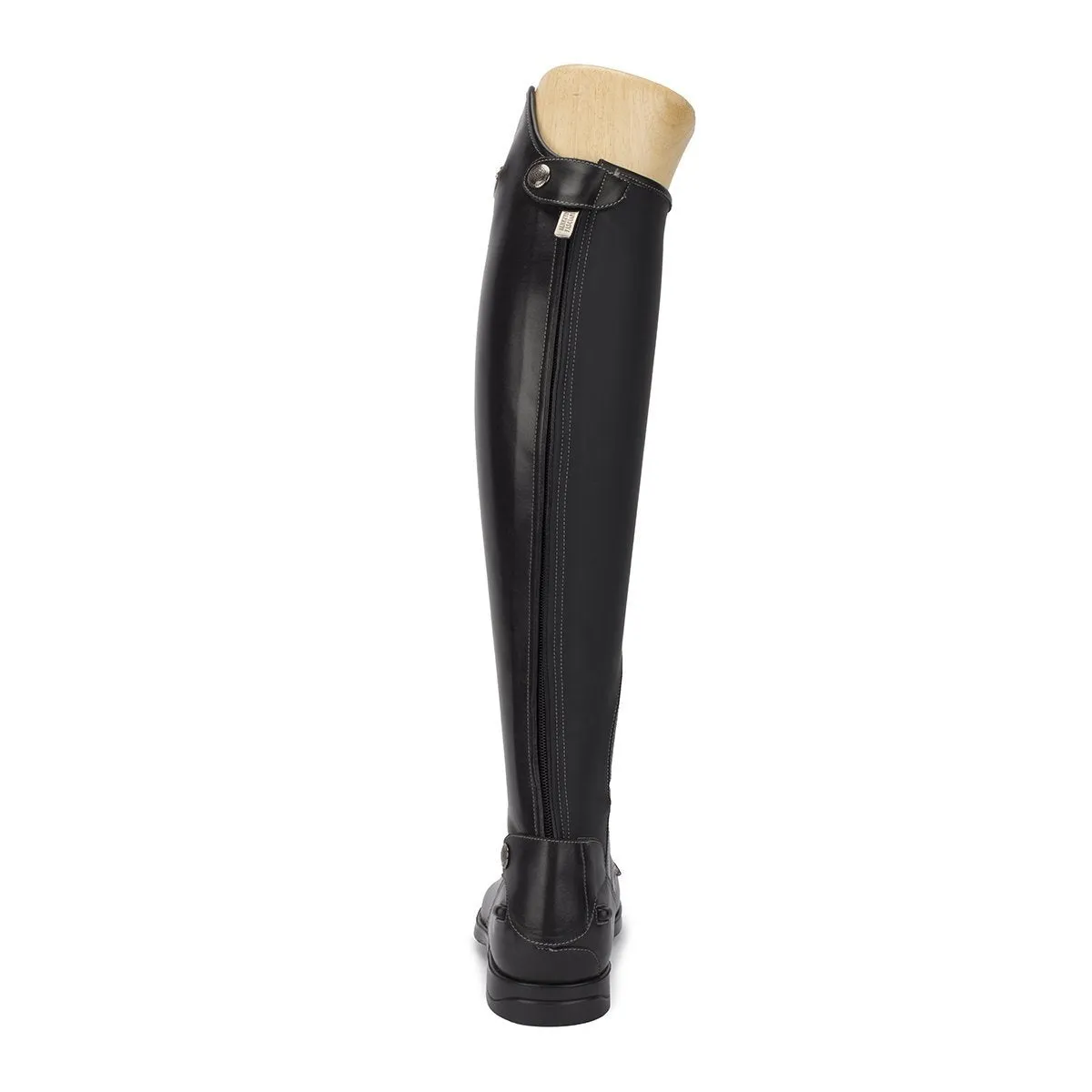 LEONARDO<br>Standard riding boot in black calfskin [35 - 39]