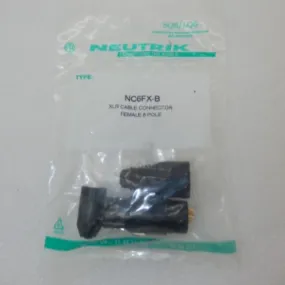 Neutrik 6 Pole XLR Cable Connector NC6FX-B