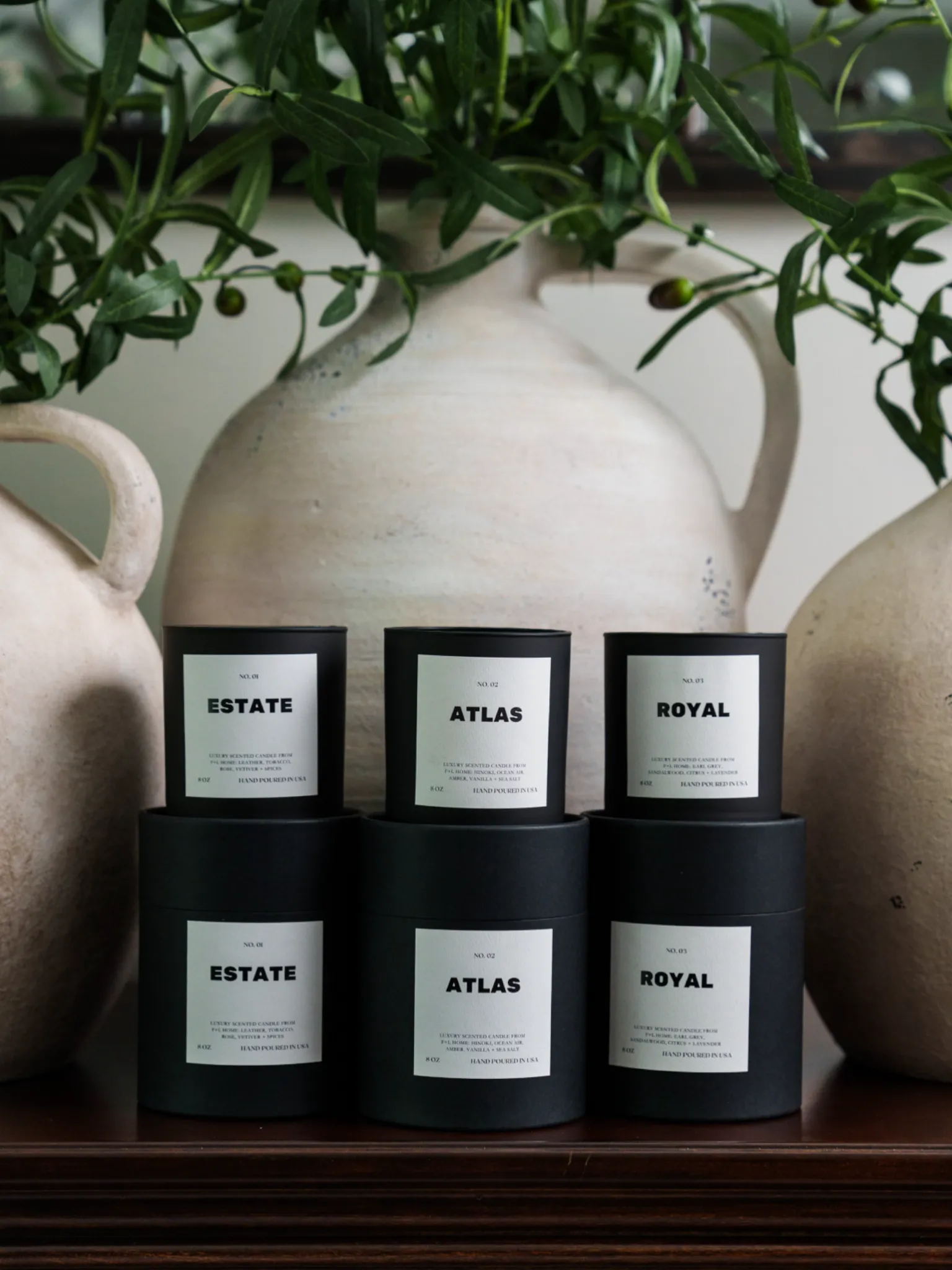 No. 03 Royal 8oz Soy Luxury Candle from F L Home