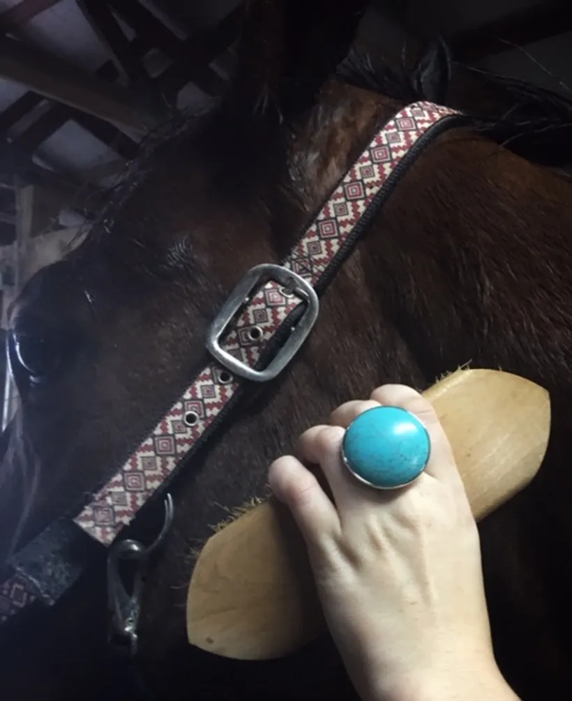 Round Turquoise Stone Ring