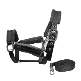 Royalian Equestrian Horse Nylon Fleece Padded Halter With Nylon Lead