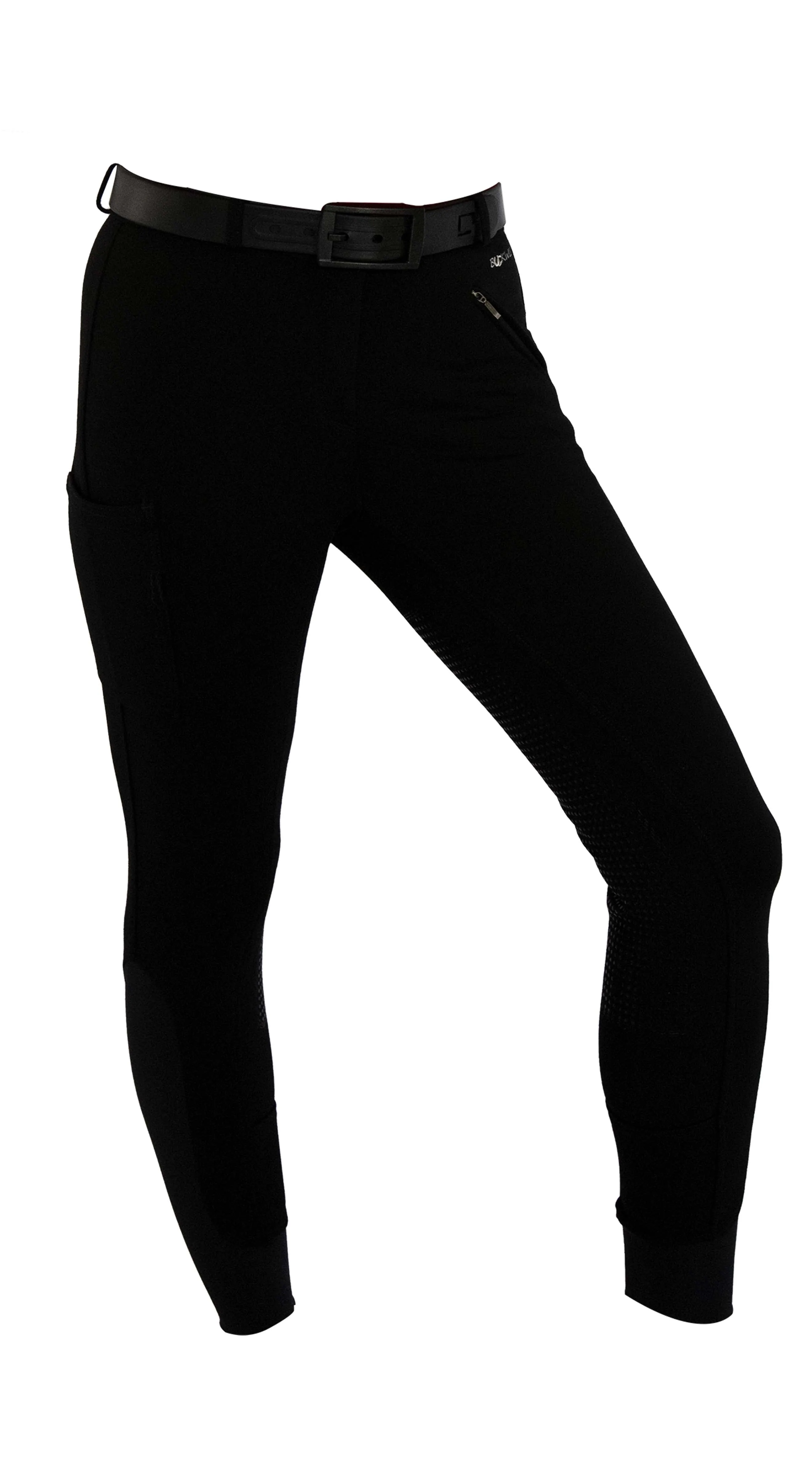 Signature Mid-Waist Breech | Black   Black | Side Phone Pocket