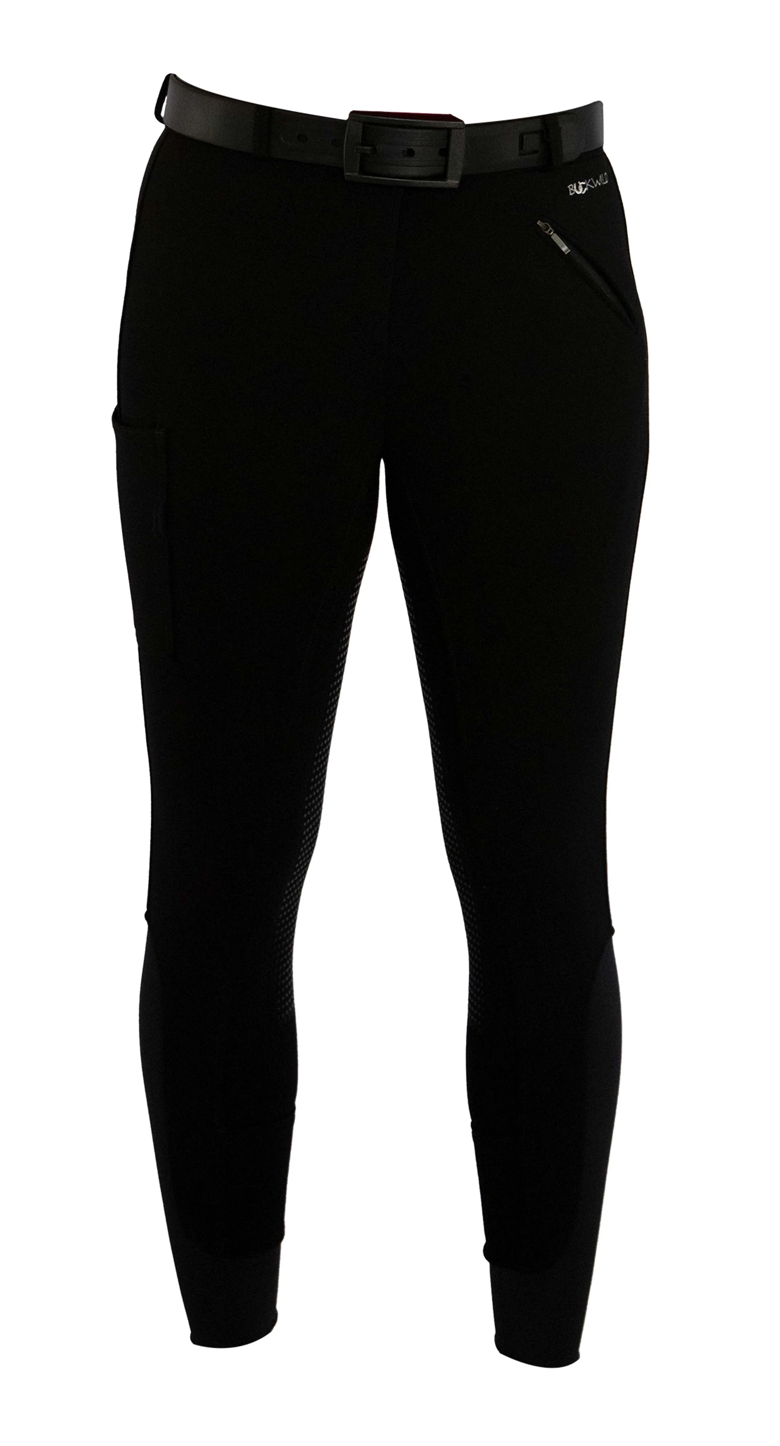 Signature Mid-Waist Breech | Black   Black | Side Phone Pocket