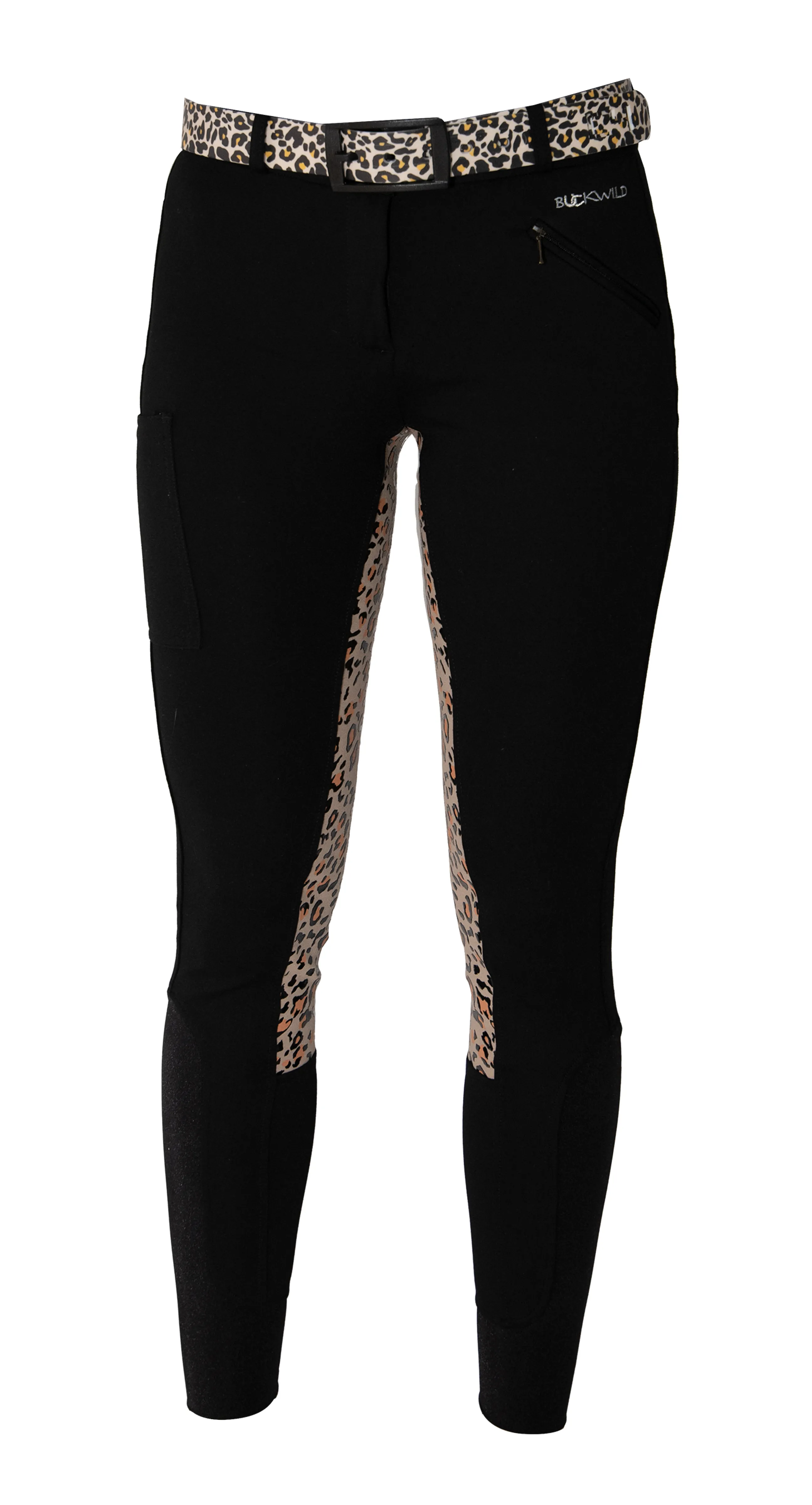 Signature Mid-Waist Breech | Black   Leopard