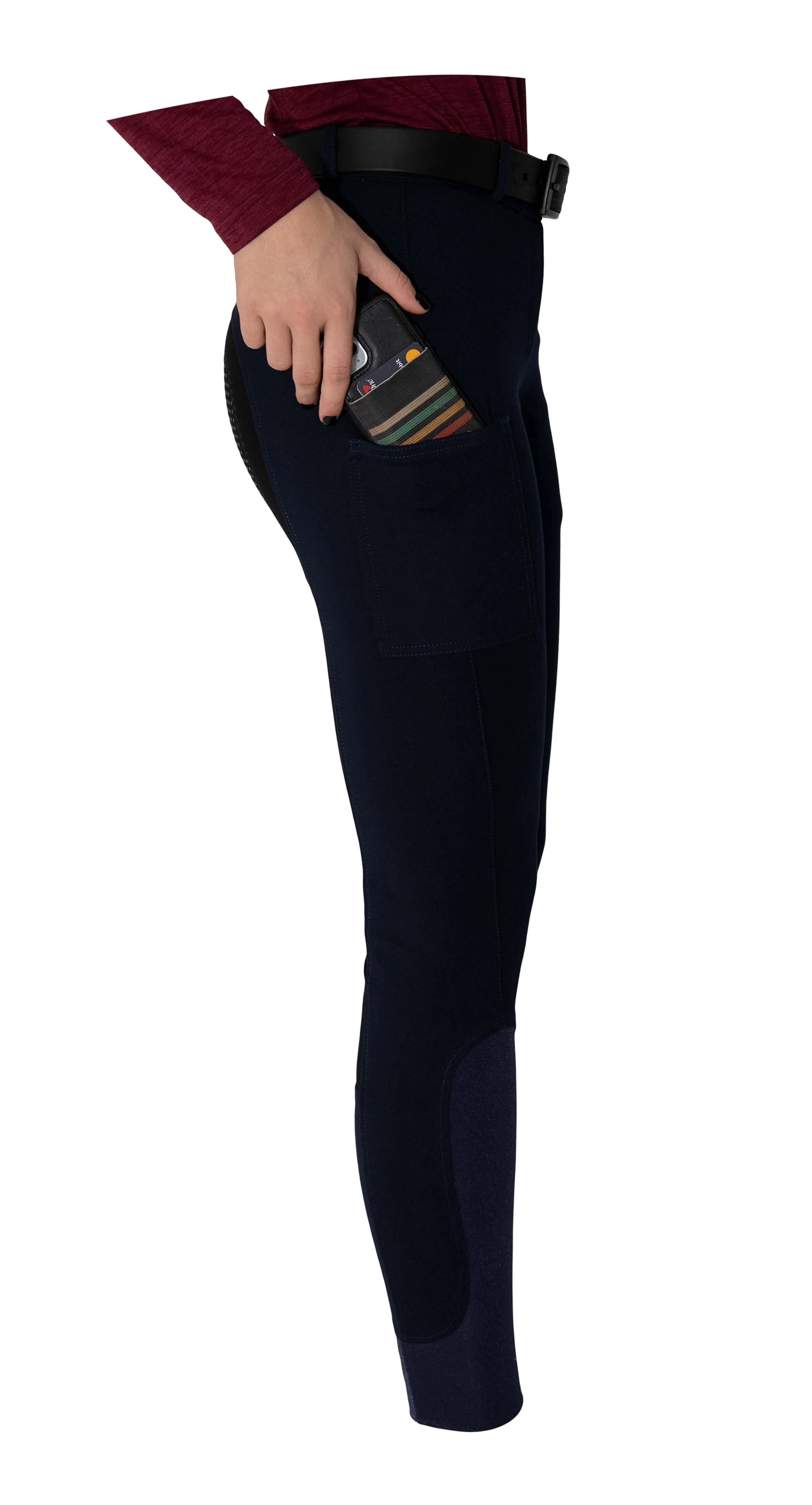 Signature Mid-Waist Breech | Navy   Black | Side Pocket