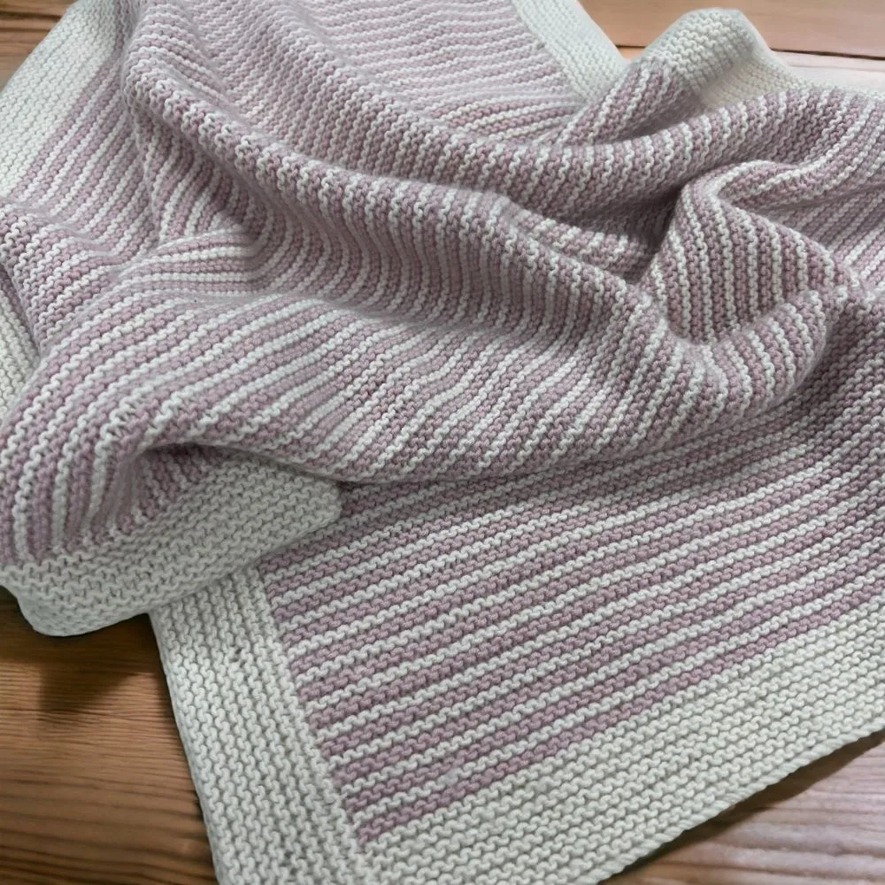 Striped Baby Blanket Knit Kit