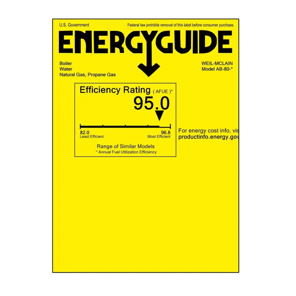 Weil-McLain AB-80C AquaBalance Series 2 80,000 BTU Condensing Gas Combi-Boiler