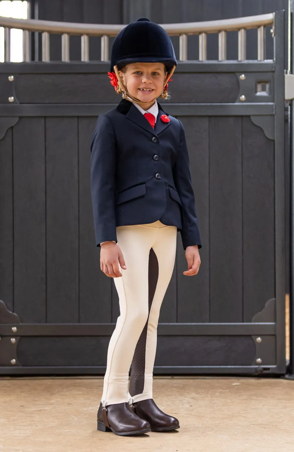 Youth 2-Tone Competition Tights - Vanilla/Havana Brown