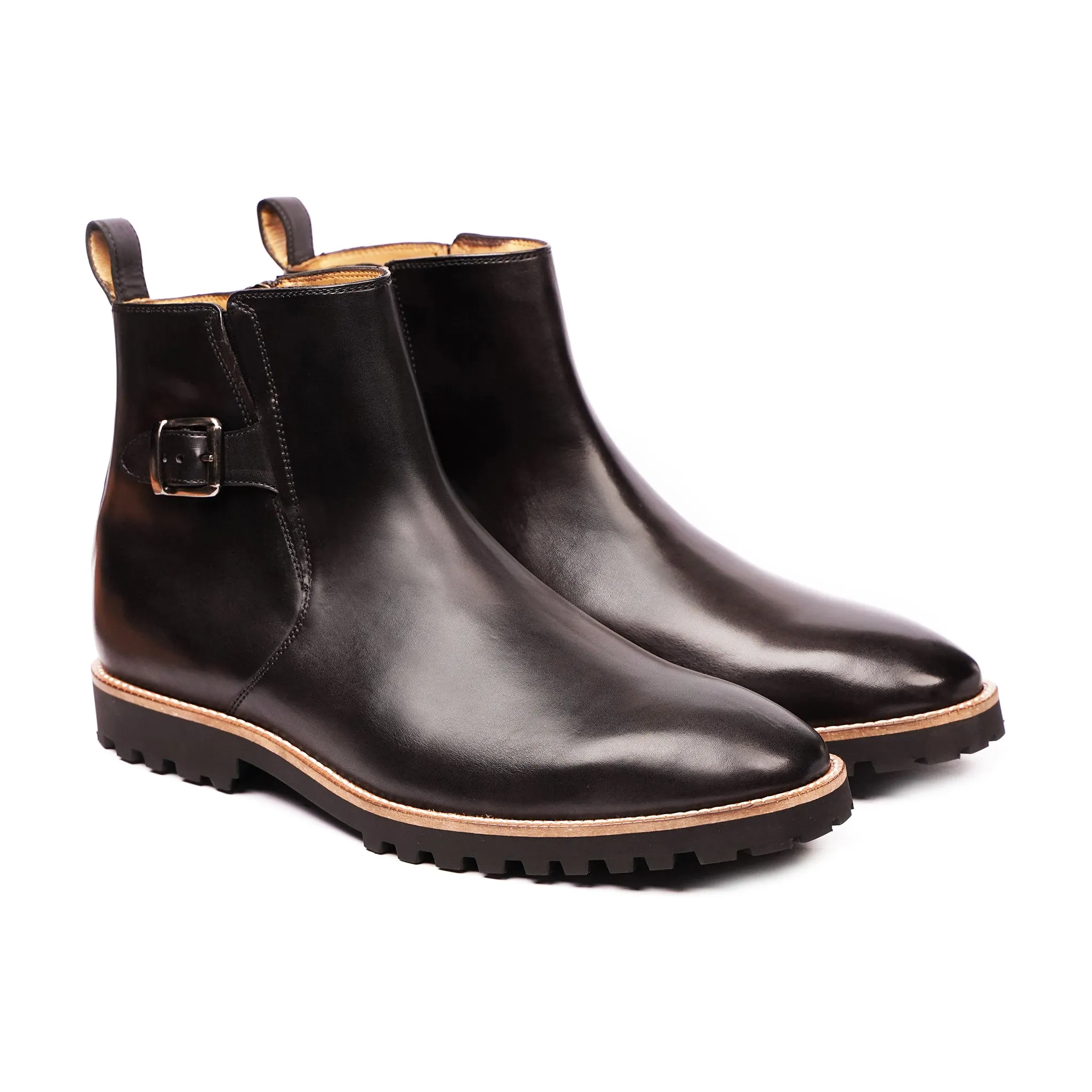 Yumiko - Men's Dark Brown Calf Leather Jodhpur Boot