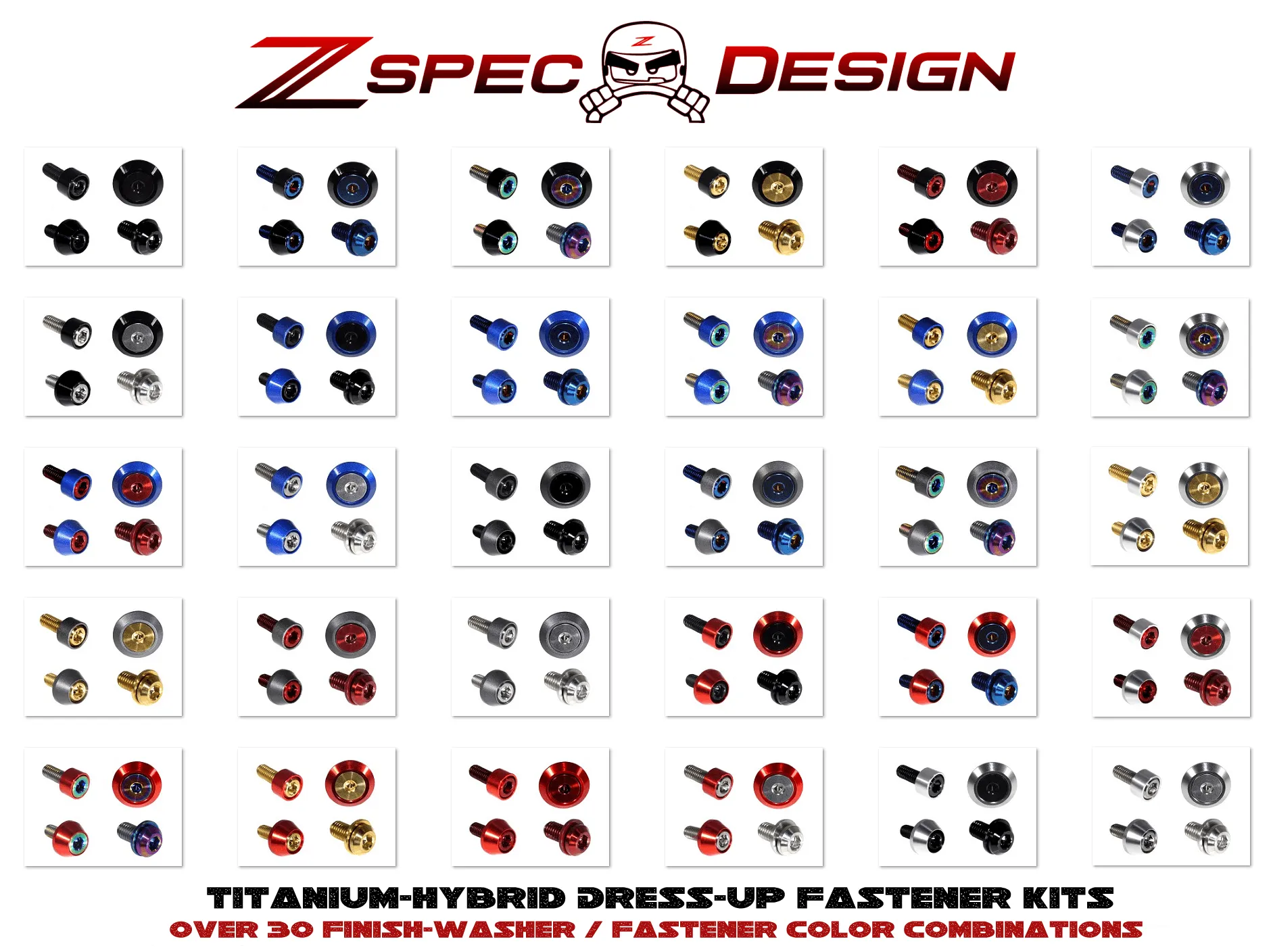 ZSPEC "Stage 2" Dress Up Bolts® Fastener Kit for '05-21 Nissan Frontier D40, Titanium & Billet